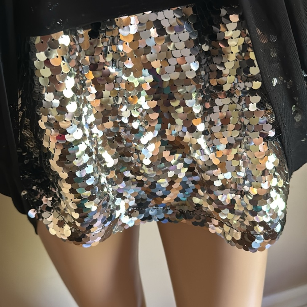 Black & Silver Shimmery Dressy Top by TORRID Sleeveless Tank